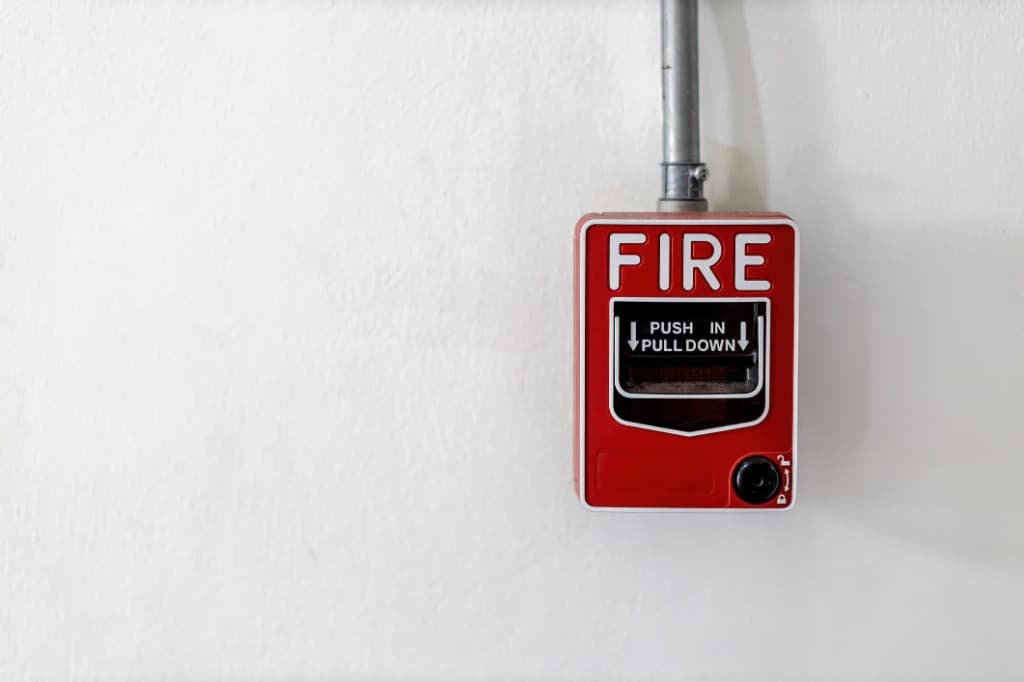 Fire alarm pull station and panel